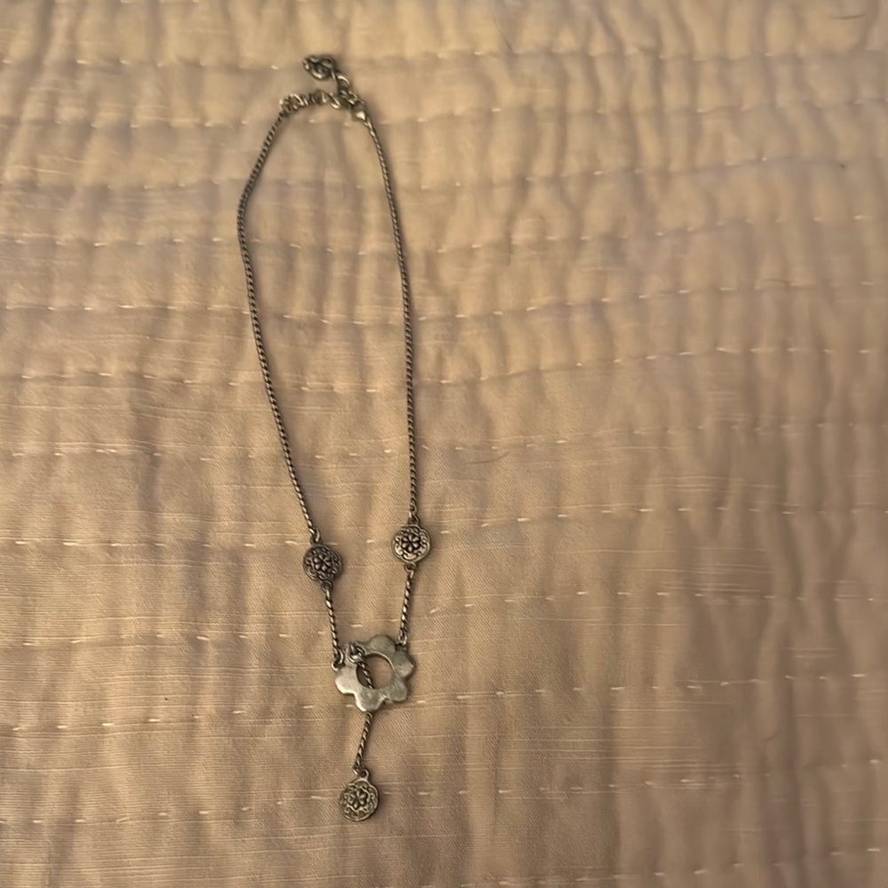 Brighton Silver Floral Charm Necklace
